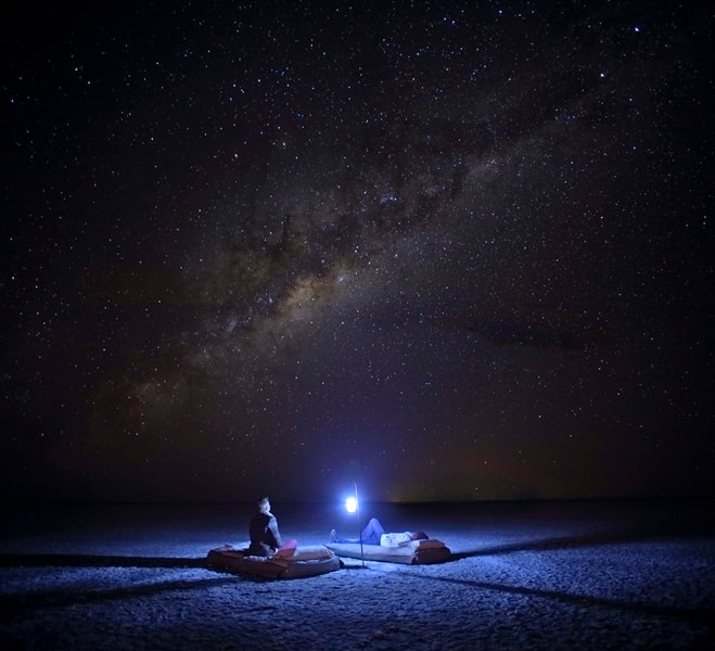 Sleep out under the stars, Makgadikgadi Pans, Botswana