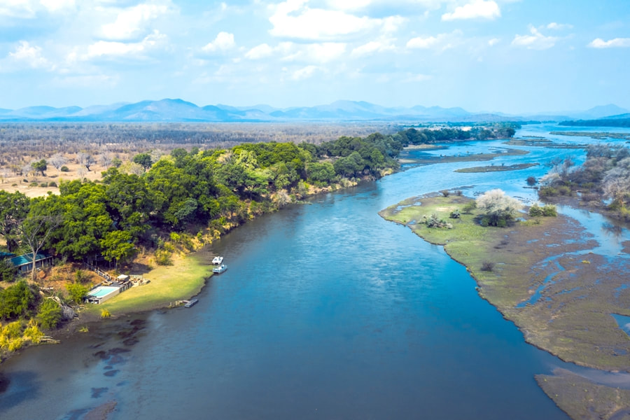 View of Zambezi River, Lower Zambezi National Park